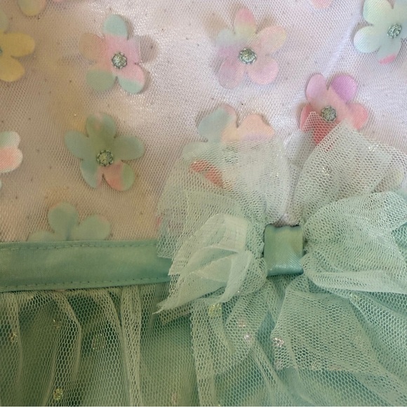 🌸 Jona Michelle Green White Formal Spring Holiday Easter Dress 3T - Picture 4 of 6